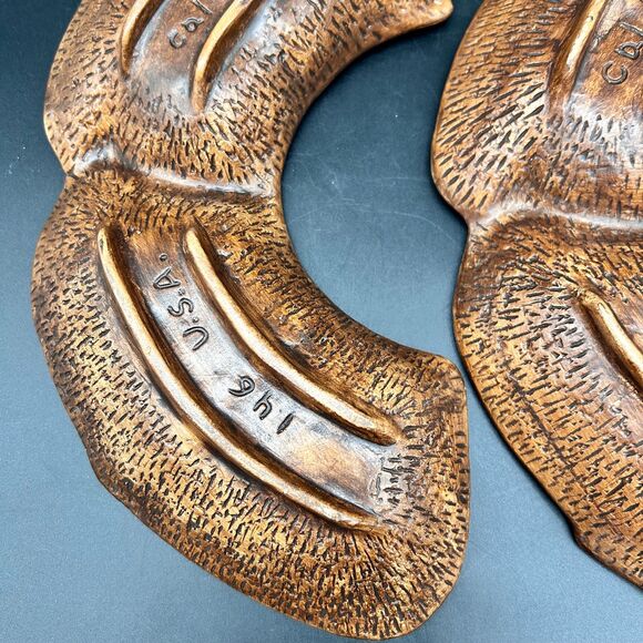 Vintage MCM Serving Dishes Red and Brown - Picture 3 of 5